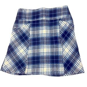 Anthropologie Skirt Blue Plaid Size 2P